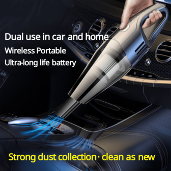 SOKANY Portable Handheld Car Vacuum Cleaner, 2000Amh Large-Capacity Battery, 3500pa High Suction Power, Handheld Portable Design, USB Charging, Suitable For Cleaning Cars, Workshops, Computers, Homes, Decorations, Offices And Home Sofa Cleaning