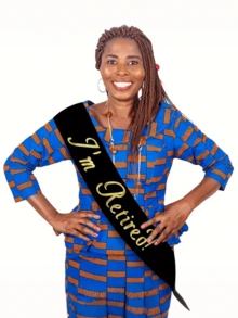 1pc "I'm Retired!" Black & Gold Sash, High-Quality Fabric Retirement Party Sash, Suitable For Both Men & Women, Perfect For Celebration, Decoration, Photography Prop - Multicolor - View 4