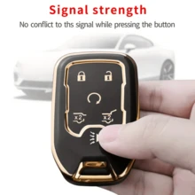 带钥匙扣的钥匙保护套，适用于雪佛兰 Suburban、Tahoe、GMC Yukon XL、Terrain、Acadia 等车型，防摔防尘，精致高端钥匙扣，女士适用。 - 鑰匙圈20 - 查看 6