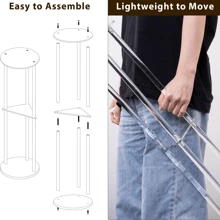 1 Set Transparent Acrylic Drink Table, Round Nested Edge Table, Suitable For Small Spaces, Martini Dining Table, Small Drink Side Table