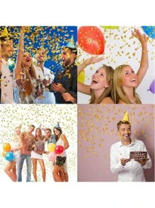 3pcs/Confetti Poppers, Multicolor Paper Confetti Cannon Popper, Party Decoration & Gift For Wedding, Birthday, Graduation, Anniversary, New Year