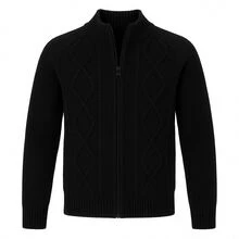Sueter Tejido para Niño color Negro con Cierre Completo 2382 Tallas 1 a 16 Años - Negro - Ver 1