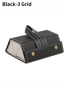 1pc Minimalist Leather Multi-Slot Eyeglasses Case, Portable Foldable Sunglasses Storage Box, Great Gift For Mother's Day, Birthday, Boyfriend, Girlfriend