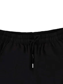 1pc Men's Casual Striped Loose Fit Pants, Spring/Summer Outdoor Sports Trousers Suitable For Hiking, Workout, Beach, Daily Commute, Running, Fitness, Relaxed Straight Leg Style