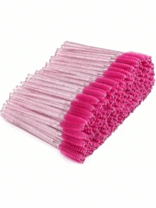 10pcs/50pcs/100pcs/200pcs Disposable Eyelash Mascara Wands, Eyelash & Eyebrow Applicator Brushes, Red - Multicolor - View 14