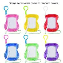 12 Paquetes de mini pizarras magnéticas con llaveros para niños, libretas de dibujo y bocetos educativos, juguetes de pintura y escritura borrable, ideales para recuerdos de fiestas, regalos, edades de 3 a 6 años - Material de plástico