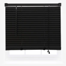 2025-NEW Venetian Blinds Window Venetian Blind Easy Fit PVC Curtains Trimmable Shades For Home Kitchen Windows Treatment Shutters 25mm Slats Complete Child Safe Fittings - Silver 200W X 150L Cm - Black - View 4