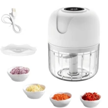 Mini Electric Cordless Food Chopper Crusher Processor 250ML For Vegetables Garlic Ginger - Green - View 2