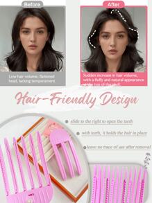 Hair Volume Clip For Fluffy Bangs Wind Shaping Styling Comb For Men And Women No Crease Hair Lifting Clips For A Puffy Lazy Hairstyle Volumizing Root Lifting Comb Mother's Day Gift For Mom Gift For Mother Expandable