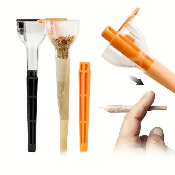 1Pc Multifunctional Herb Cone Filling Funnel, Pre-Rolled Tube Grass Filling Tool, Roll Your Own Filler, Hand-Rolled Cigarettes Rolling Machine, Essential Smoking Accessories, Great Gift For Smokers, Hot Selling Items In Tobacco Shops.