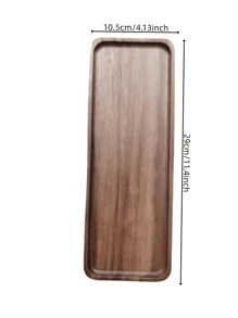 1pc Rosewood Tray, Rectangular Wooden Serving Tray, Cheese Board, Cheese Platter With Compartments For Cheese And Appetizers, Multi-Functional Wooden Kitchen Dinner Plate, Handcrafted Dessert Dish