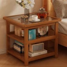 1pc Vanity Bedroom Side Table, Smart Nightstand With Drawer, Multifunctional Storage Cabinet, Suitable For Living Room, Bedroom, Decor - Multicolor - View 3