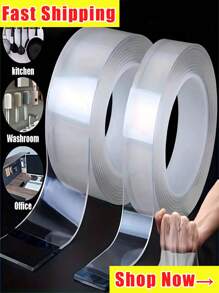20pcs/1pc Heavy Duty Double Sided Tape - Reusable, No Trace, Strong Adhesive, Multi-Purpose, Removable, Washable, Suitable For Jack Plate, Hooks, Mats, Murals, Double Sided Tape Fixing Randomly Cut Strong Adhesive Multiple Scenarios Can Be Used