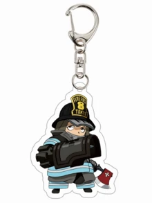 1pc Cartoon Anime Fire Force Series Acrylic Keychain Cute Cartoon Keyring Bag, Suitcase Accessory Phone Pendant Car Ornament. - Multicolor - View 32