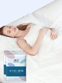 3 Piecesbedding Set, Travel Disposable Sheets, Pillowcases And Quilt Covers, Business Travel Hotel Supplies, Travel Single Three Pieces Set, Dust-Proof, Washable Daily Necessities, Travel Essentials, Suitable For Travel And Tourism, Home, Valentine's Day Gift, New Year Gift - Multicolor - View 2