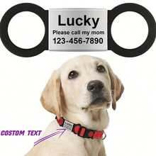 Personalized Pet ID Tag: Customized Engraved Stainless Steel Tag With Elastic Silicone Strap, Pet ID Tag Customizable With Pet Name And Phone Number, Suitable For Most Collars - Multicolor - View 5