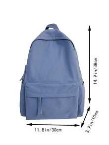 Backpack Male Backpack Large Capacity Backpack High School Students Backpack Nylon Backpack New Senior - Blue - View 2