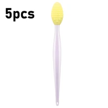 5/10 piezas Cepillo exfoliante de labios de doble cara de silicona mini, para hombres y mujeres, regalos - Multicolor - Ver 11