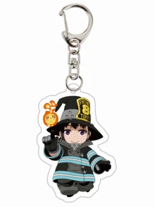 1pc Cartoon Anime Fire Force Series Acrylic Keychain Cute Cartoon Keyring Bag, Suitcase Accessory Phone Pendant Car Ornament. - Multicolor - View 43