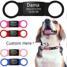 Personalized Pet ID Tag: Customized Engraved Stainless Steel Tag With Elastic Silicone Strap, Pet ID Tag Customizable With Pet Name And Phone Number, Suitable For Most Collars - Multicolor - View 3