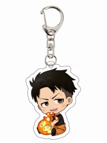 1pc Cartoon Anime Fire Force Series Acrylic Keychain Cute Cartoon Keyring Bag, Suitcase Accessory Phone Pendant Car Ornament. - Multicolor - View 41