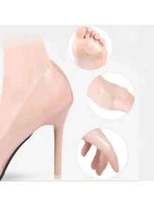 Talons hauts avec patch anti-usure pour talon, protège-orteils transparent invisible