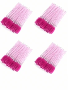 10pcs/50pcs/100pcs/200pcs Disposable Eyelash Mascara Wands, Eyelash & Eyebrow Applicator Brushes, Red - Multicolor - View 9