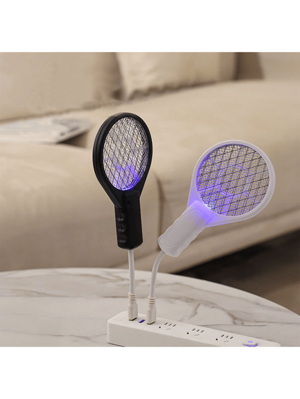 Mini elektrischer Mückenklatsche, multifunktionaler Mücken- und Fliegenkiller, 2-in-1 Mückenkillerschirm, USB-betrieben, Abschreckungsständer für den Innen- und Außenbereich, sicheres Netz, geeignet für Schlafzimmer, Garten, Balkon