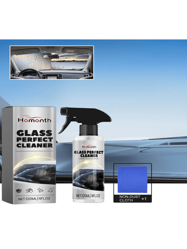 Car Windshield High Clarity Helmet Glasses Multipurpose Cleaning Anti-Fog Solution, Effective