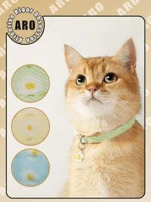 1pc Kitten/Puppy Pet Collar, Daisy Cat Accessory With Collar, Suitable For Female Cats, Male Cats, Puppies, Small Dogs, Medium Dogs, Large Dogs