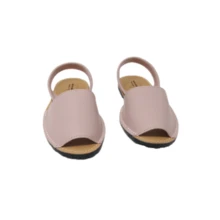 Menorquinas DE Piel Mujer Sandalias. Hecha en España. Sandalias de verano para mujer, zapatos planos informales para mujer . - Rosa - Ver 5