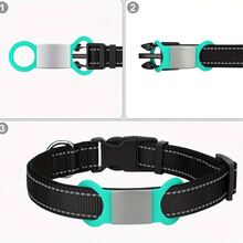 Personalized Pet Tag ID: Custom Engraved Stainless Steel Nameplate With Elastic Silicone Strap , Pet Name Plate, Custom Pet Name And Phone Number Information, Suitable For Most Collars! - Multicolor - View 7