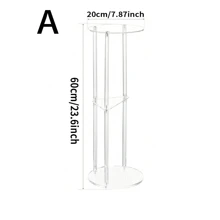 1 Set Transparent Acrylic Drink Table, Round Nested Edge Table, Suitable For Small Spaces, Martini Dining Table, Small Drink Side Table