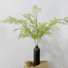 1/2/3 件装人造绿色植物枝条，仿蕨类叶子，适用于 DIY 花墙、场景装饰、客厅卧室花瓶插花、婚礼、派对、家居装饰、桌面摆件。秋冬季落叶植物，家居装饰、桌面装饰、农舍风格装饰，抗紫外线人造花，适用于悬挂式花园、门廊、窗台、户外装饰。 - 綠色 - 查看 4