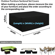 1pc 210D Oxford Cloth Dust Cover,Waterproof Cover,A Cover Suitable For Waterproofing And Preventing Leaf Drop On Household Outdoor Furniture