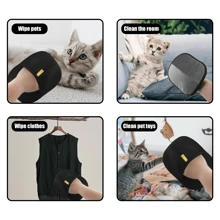 Outil de retrait des poils d'animaux, gants anti-statiques pour retirer les poils d'animaux, ensemble de retrait de poils de chien et de chat pour canapé, vêtements, détaillage de voiture, tapis, lit, literie, meubles