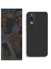 1pc Black Shockproof Phone Case For /Apple//Honor//OPPO//Vivo//Infinix Series, Black Phone Protective Case, Phone Cover, Shock Proof Phone Case, Black Phone Case, Minimalist Phone Case, Solid Color Phone Case, Black Phone Case, TPU Shockproof Phone Case (Military Grade Drop Protection)