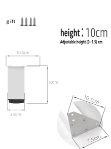 4-Piece Metal Triangle Shaped Furniture Leg Replacement Coffee Table, Cabinet Legs, Sofa Accessories, Hardware Accessories