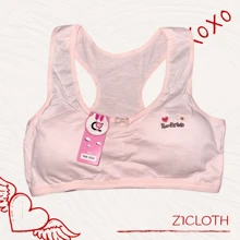 Kit 3 Sutiã Top Alça Fixa Juvenil Menina Mocinha Algodão Adolescente Bojo Removível Importado