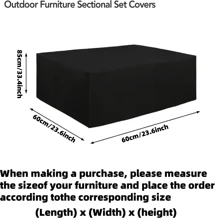 1pc 210D Oxford Cloth Dust Cover,Waterproof Cover,A Cover Suitable For Waterproofing And Preventing Leaf Drop On Household Outdoor Furniture