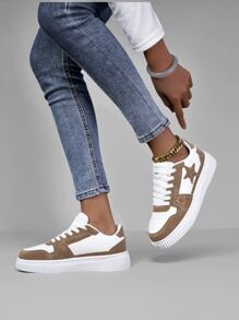 Baskets plateforme confortables pour femmes, multicolores, respirantes, décontractées, athlétiques. Semelle en caoutchouc souple, antidérapante, durable et résistante. Chaussures de voyage, Blanc