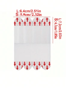  No-Drill Hanging Strips - Double-Sided Removable Wall Hooks, Suitable For Picture Frames And Artworks, Waterproof Adhesive Mounting Tabsen - White - View 8