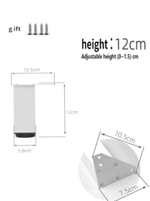 4-Piece Metal Triangle Shaped Furniture Leg Replacement Coffee Table, Cabinet Legs, Sofa Accessories, Hardware Accessories