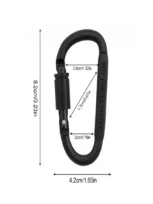 4-6pcs Thick Heavy Duty D-Shaped Carabiners - Tent Hooks, Key Rings, Aluminum Alloy, Ideal For Camping And Outdoor Adventures! Hang Backpacks, Water Bottles, Tents, Grills, Outdoor Camping, Picnic And Hiking Accessories - Multicolor - View 8