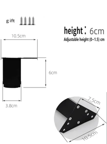 4-Piece Metal Triangle Shaped Furniture Leg Replacement Coffee Table, Cabinet Legs, Sofa Accessories, Hardware Accessories