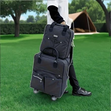 2-Piece Multifunctional Travel Bag Set, Foldable Wheeled Luggage Set - Includes Rolling Suitcase And Handbag, Spacious Rolling Luggage Bag With Sturdy Handle And Convenient Handbag, Retractable Handle, 4 Rotating Wheels - Perfect Companion For Outings, Travel, Camping, Adventure