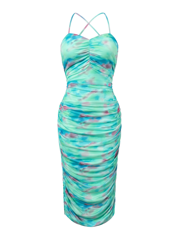 Zhen Ai New Summer Plus Size Women Elegant Sleeveless Candy Color Sling Backless Dress, Fresh Romantic Elegant, Suitable For Daily Wear, Outing, Dating, Afternoon Tea, Vacation, Graduation Dress, Birthday, Wedding, Party Dress, Prom Dress