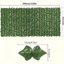 Pantalla de valla de privacidad de hiedra artificial, respaldo de follaje falso anti-UV de hiedra, hojas, setos, paneles de valla para patio, balcón, jardín, patio trasero, decoración de pared verde interior y exterior, plantas falsas