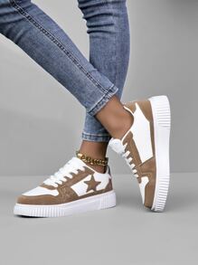 Baskets plateforme confortables pour femmes, multicolores, respirantes, décontractées, athlétiques. Semelle en caoutchouc souple, antidérapante, durable et résistante. Chaussures de voyage, Blanc