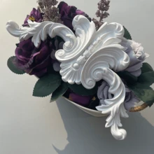 白色 PU 墙饰；电视背景墙法式装饰花；墙面装饰花；仿石膏；法式树脂角花；聚氨酯装饰配件；建筑装饰材料；家居饰品；镂空雕花。 - 彩色 - 查看 14